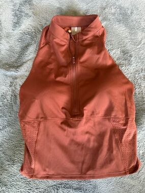 Women’s Rust Zip Halter Tank Top